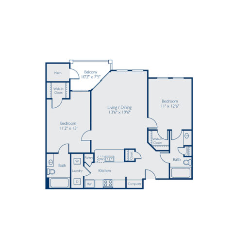 FLOOR PLAN 3 - The Lexington 2B2B