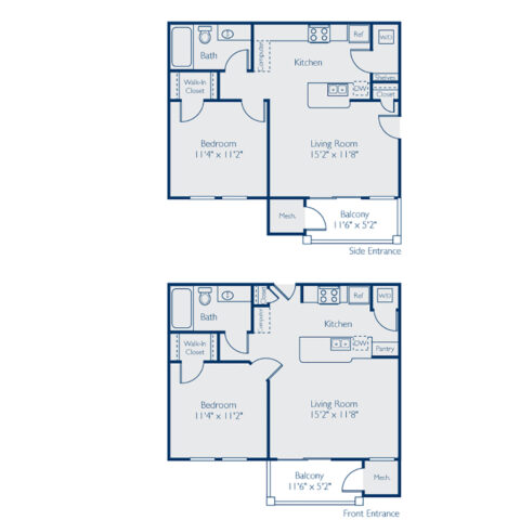 FLOOR PLAN 5 & 6 - The Severn 1B1B Side Entrance - The Severn 1B1B Front Entrance